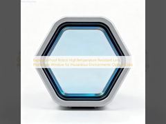 Okienko ochronne do obiektywu robota przeciwwybuchowego, odporne na wysokie temperatury, do środowisk niebezpiecznych, szkło optyczne